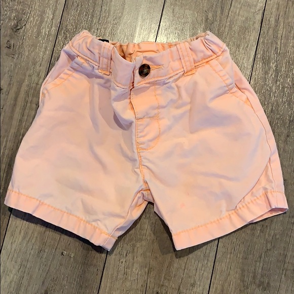 Blue striped and coral shorts - Picture 3 of 3